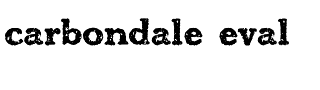 carbondale eval font preview