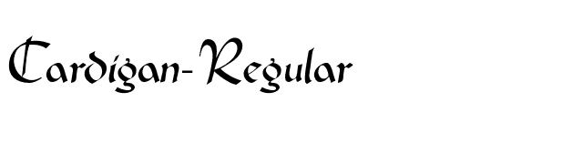 Cardigan-Regular font preview