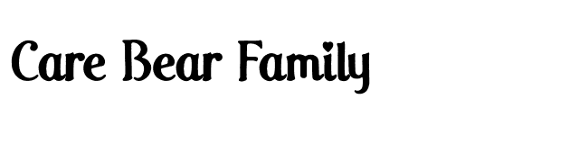 Care Bear Family font preview