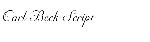 Carl Beck Script font preview