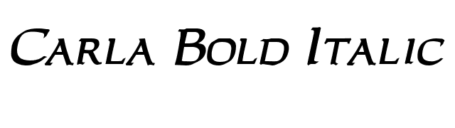 Carla Bold Italic font preview