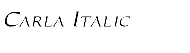 Carla Italic font preview