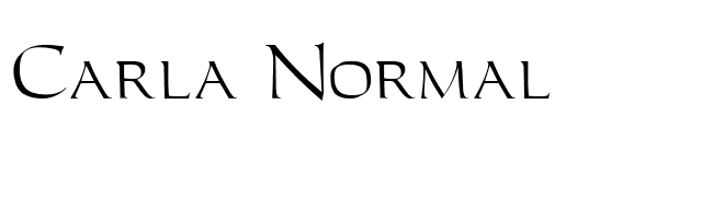 Carla Normal font preview