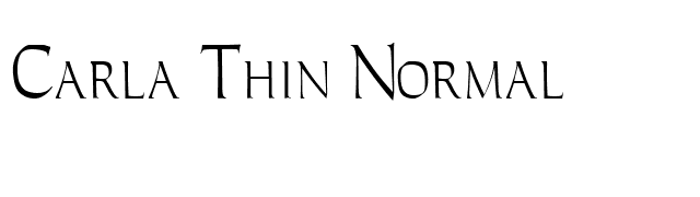 Carla Thin Normal font preview