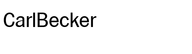 CarlBecker font preview