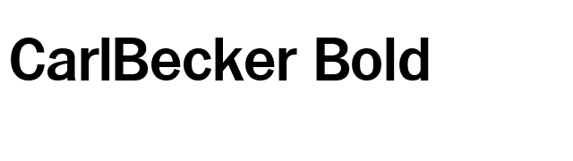 CarlBecker Bold font preview