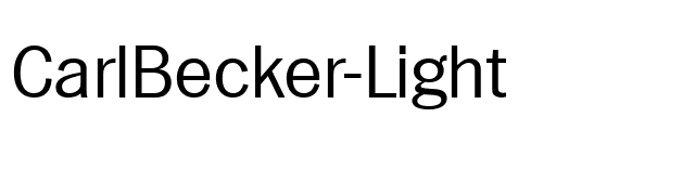 CarlBecker-Light font preview