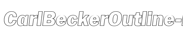 CarlBeckerOutline-Heavy-Italic font preview