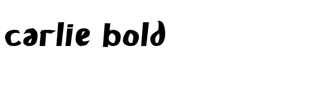 Carlie Bold font preview