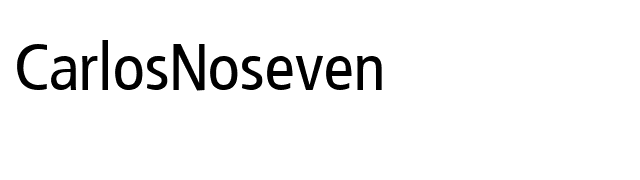 CarlosNoseven font preview