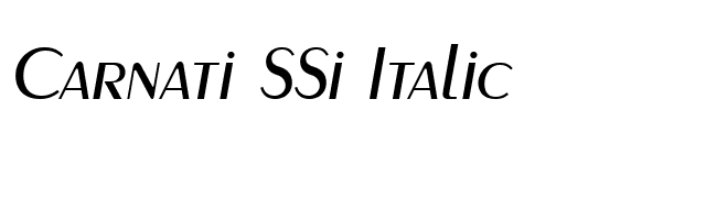 Carnati SSi Italic font preview