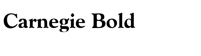 Carnegie Bold font preview