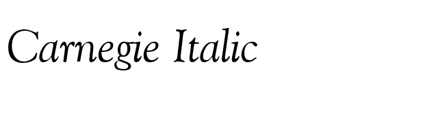 Carnegie Italic font preview