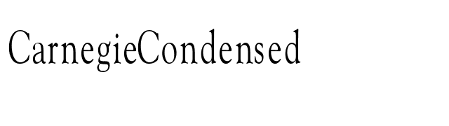 CarnegieCondensed font preview