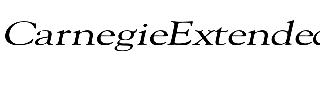 CarnegieExtended Italic font preview