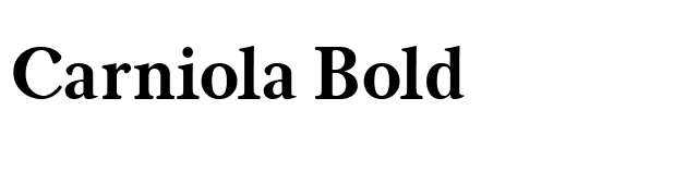 Carniola Bold font preview