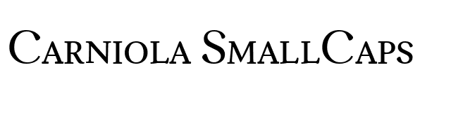 Carniola SmallCaps font preview