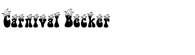 Carnival Becker font preview