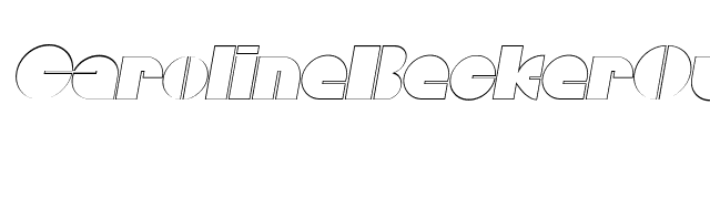 CarolineBeckerOutline Italic font preview