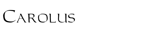 Carolus font preview