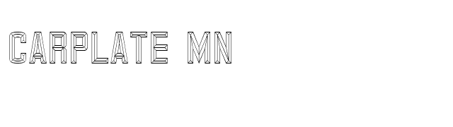 Carplate MN font preview