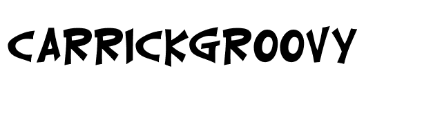 CarrickGroovy font preview