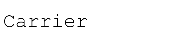 Carrier font preview