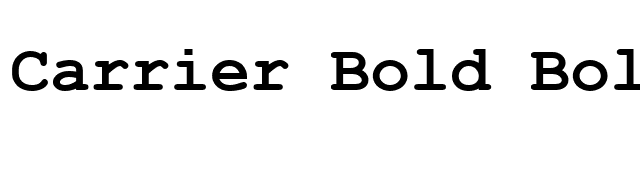 Carrier Bold Bold font preview