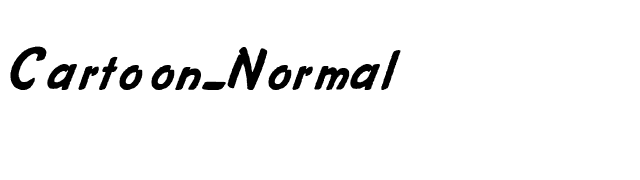 Cartoon-Normal font preview