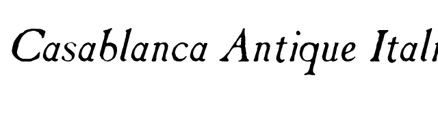 Casablanca Antique Italic font preview