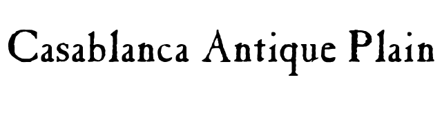 Casablanca Antique Plain font preview