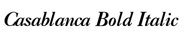 Casablanca Bold Italic font preview