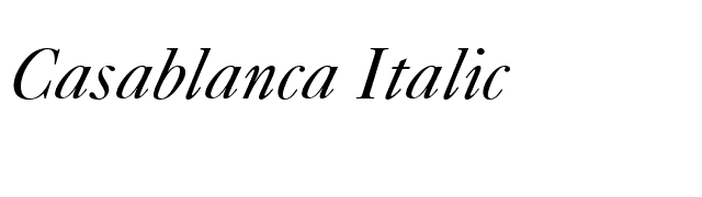 Casablanca Italic font preview