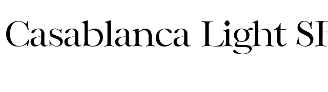 Casablanca Light SF font preview