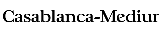 Casablanca-Medium font preview