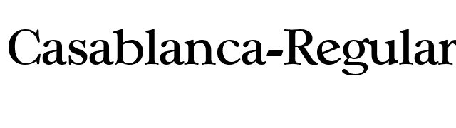 Casablanca-Regular font preview