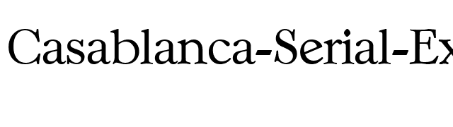 Casablanca-Serial-ExtraLight-Regular font preview