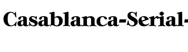 Casablanca-Serial-Heavy-Regular font preview