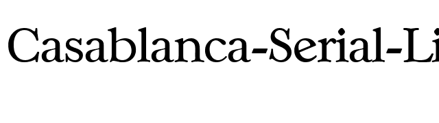 Casablanca-Serial-Light-Regular font preview