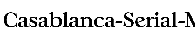 Casablanca-Serial-Medium-Regular font preview