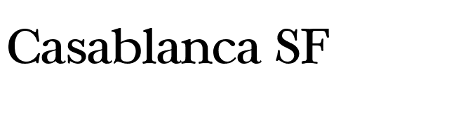 Casablanca SF font preview