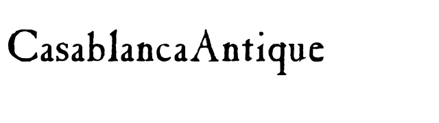 CasablancaAntique font preview