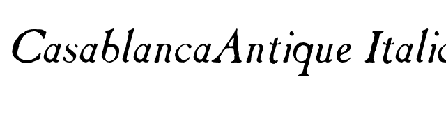 CasablancaAntique Italic font preview