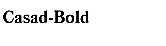 Casad-Bold font preview