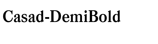 Casad-DemiBold font preview