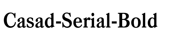 Casad-Serial-Bold font preview