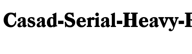 Casad-Serial-Heavy-Regular font preview