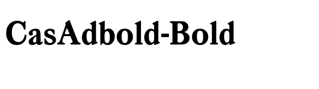 CasAdbold-Bold font preview