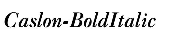 Caslon-BoldItalic font preview