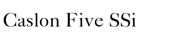 Caslon Five SSi font preview